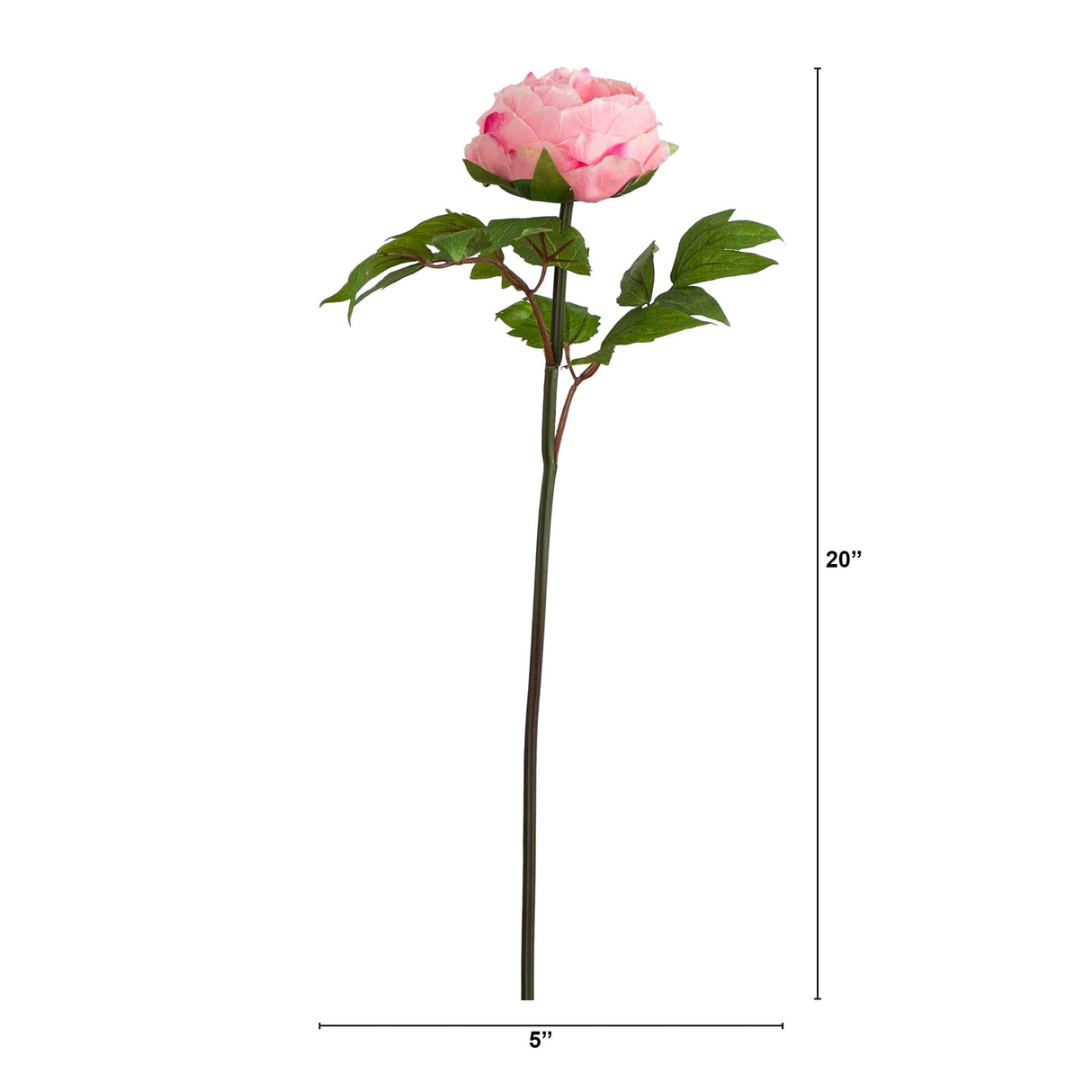 20"Artificial Peony Flower Stems - Set of 3-Stem-Parc Decor