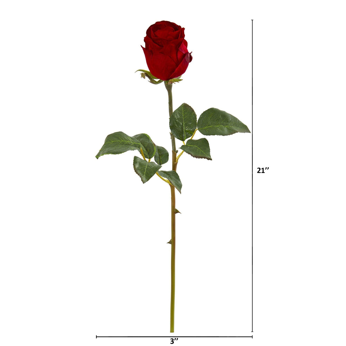21” Rose Bud Artificial Flower (Set of 6)-Parc Decor