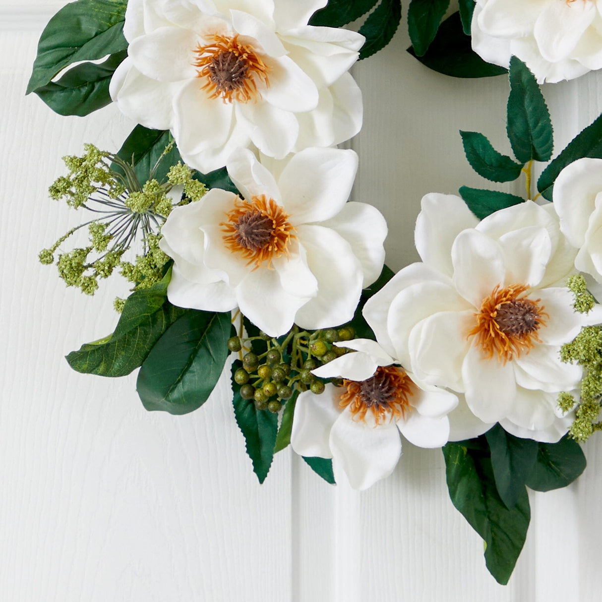 22" Magnolia Wreath-Parc Decor