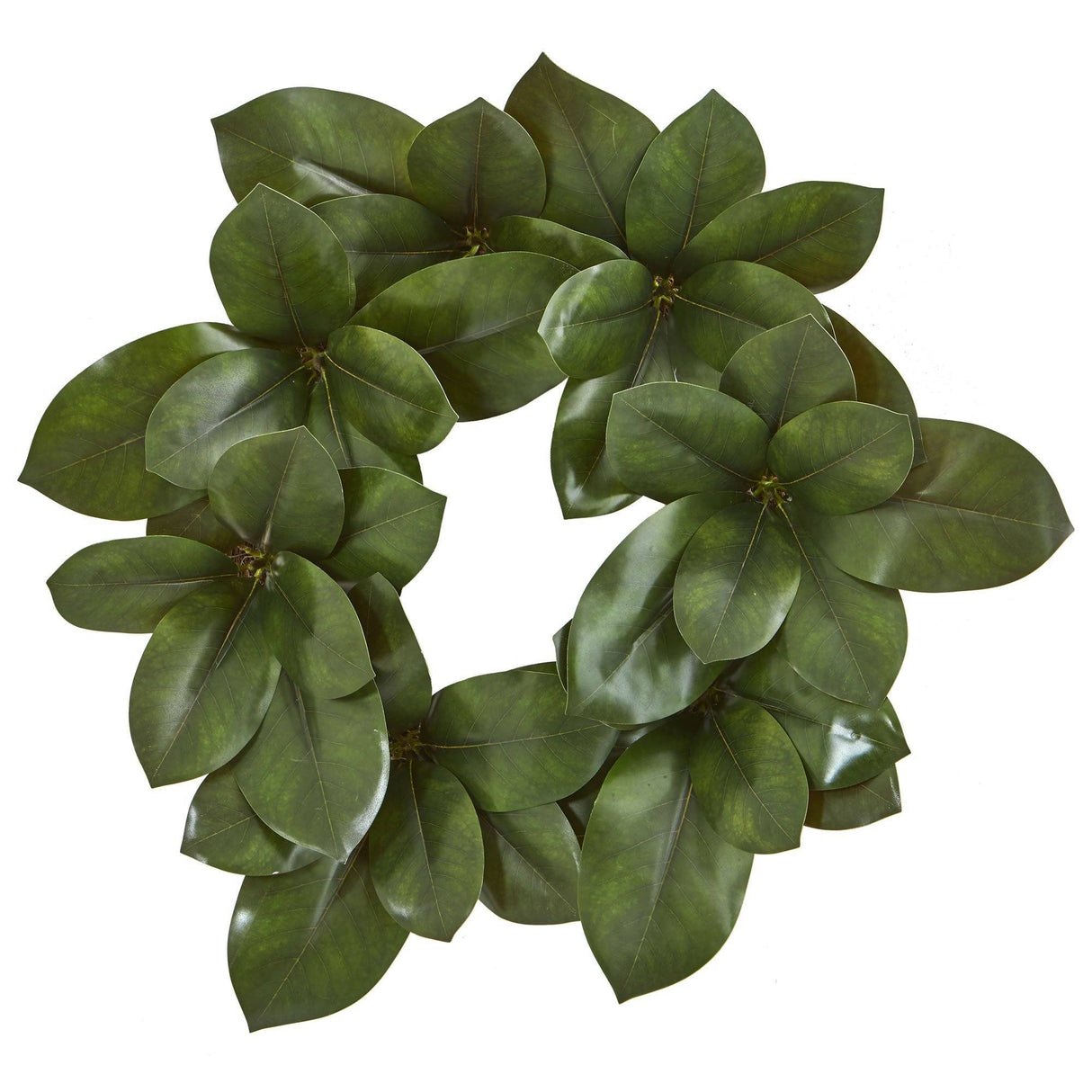 22” Magnolia Leaf Artificial Wreath-Wreath-Parc Decor