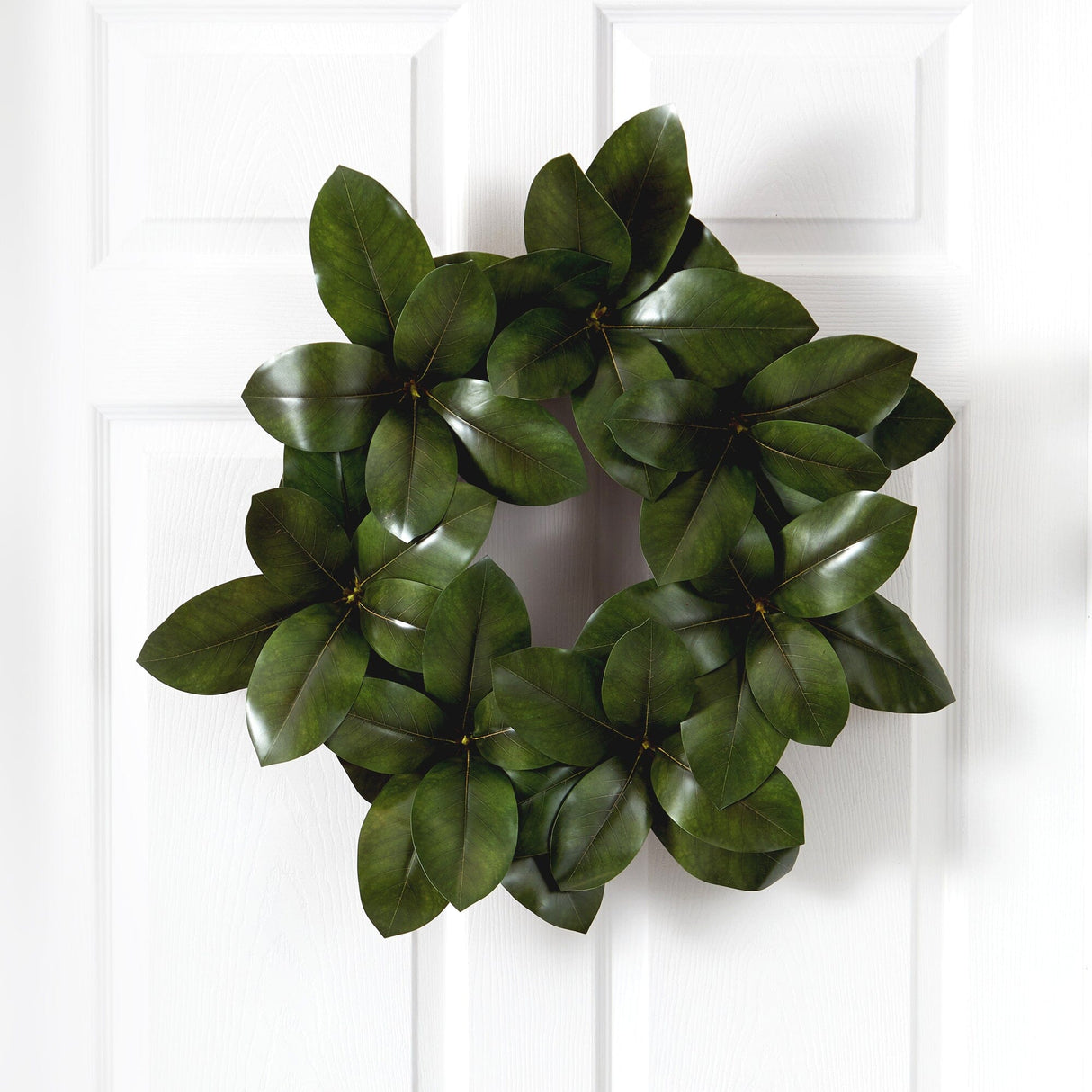 22” Magnolia Leaf Artificial Wreath-Wreath-Parc Decor