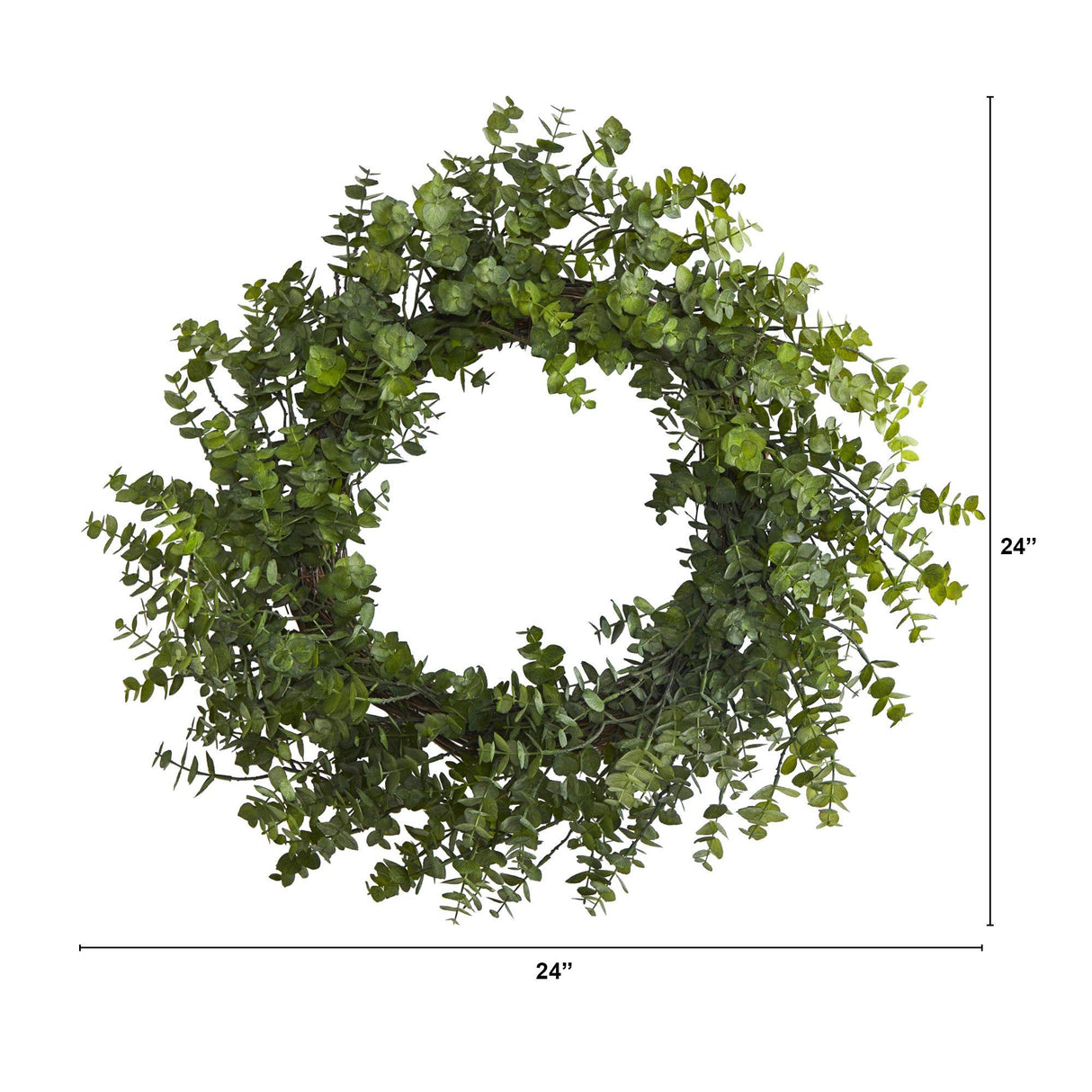 24” Eucalyptus Artificial Wreath-Parc Decor