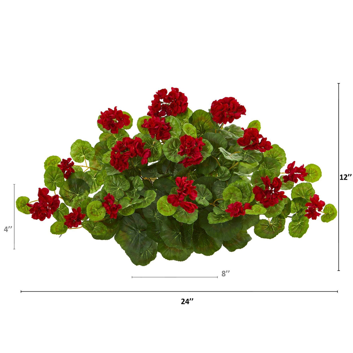 24” Geranium Artificial Ledge Plant-Parc Decor