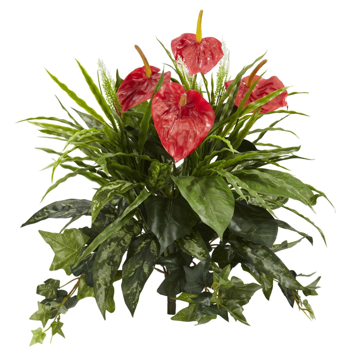 24” Mixed Anthurium Artificial Plant (Set of 2)-Parc Decor