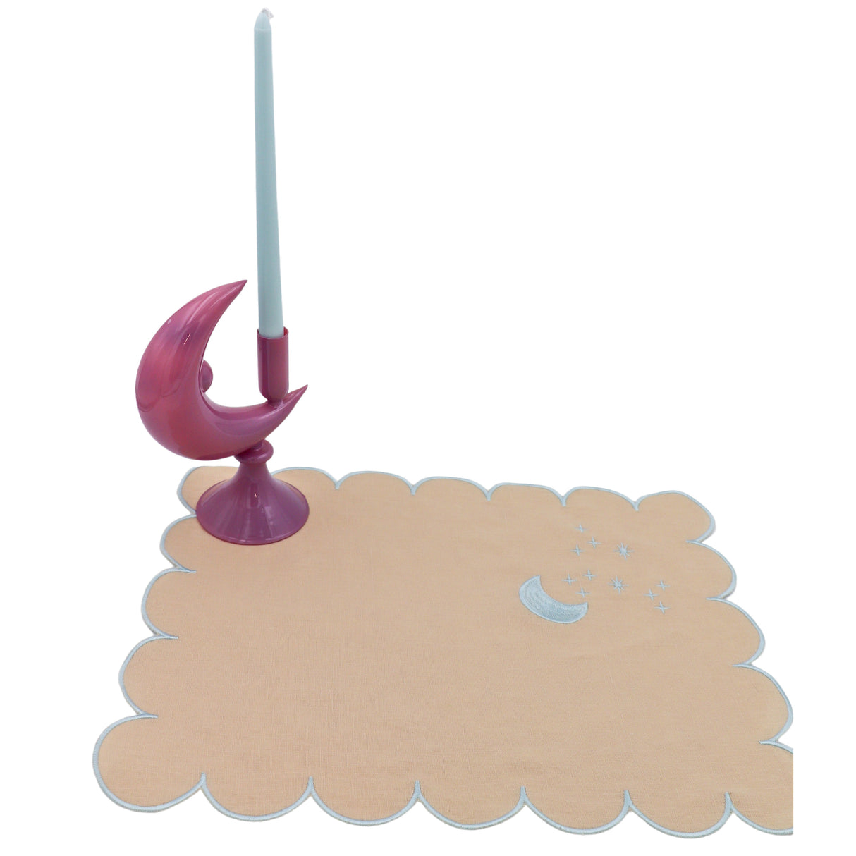 24 Extra Tall Baby Blue Cloud Taper Candles - 6 Packs of 4-Candle-Parc Decor