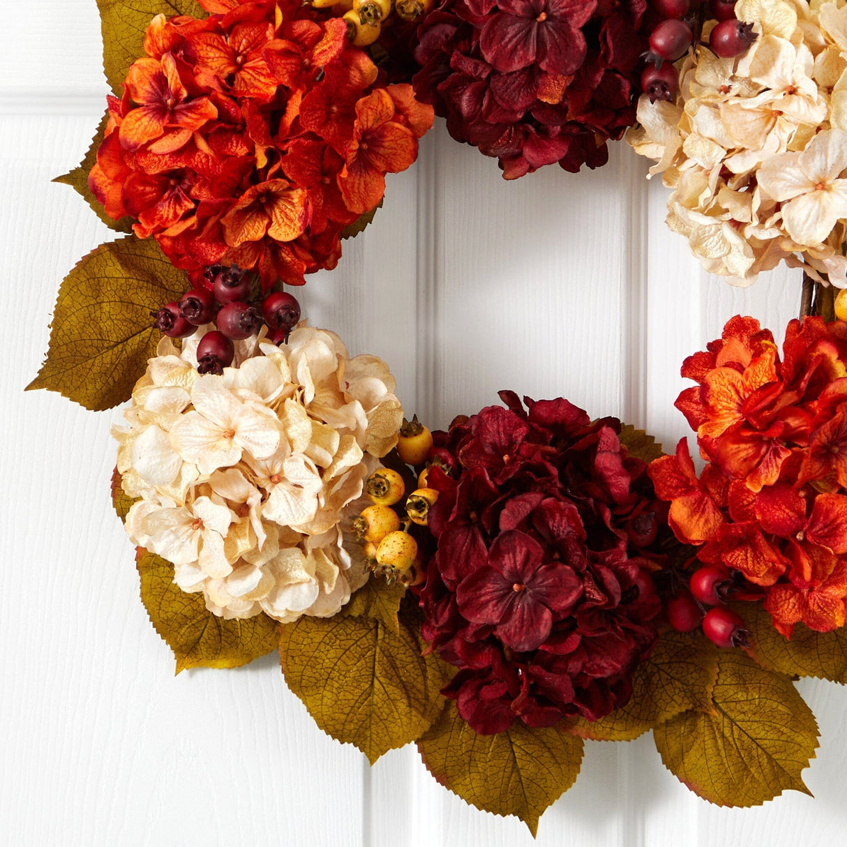 24” Fall Hydrangea Wreath-Wreath-Parc Decor