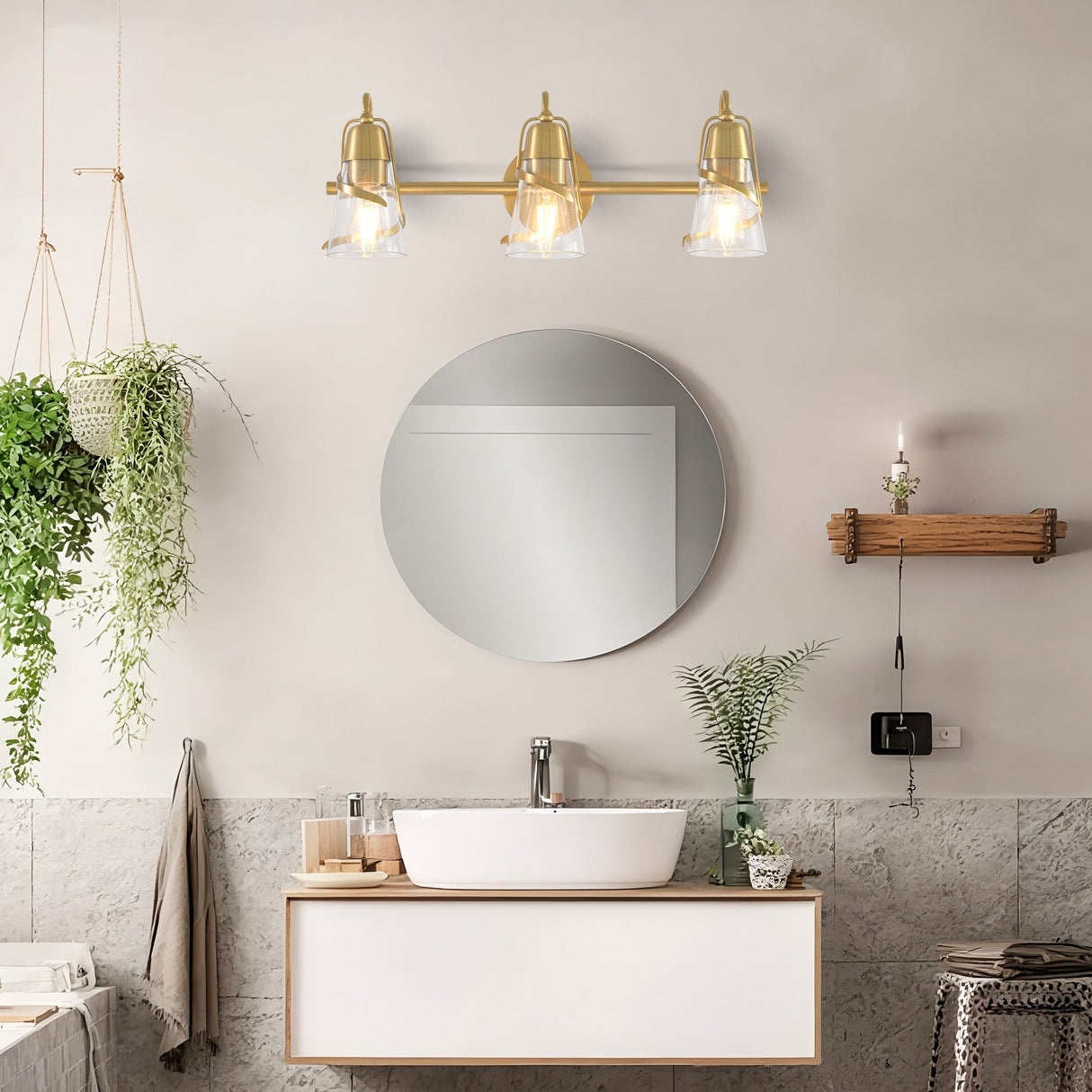 24 Inch Payne 3-Light Mirror Vanity Light-壁灯-Parc Decor