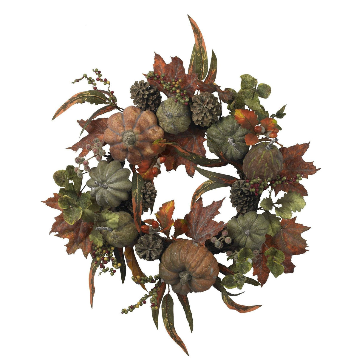 24" Pumpkin & Gourd Wreath-Wreath-Parc Decor