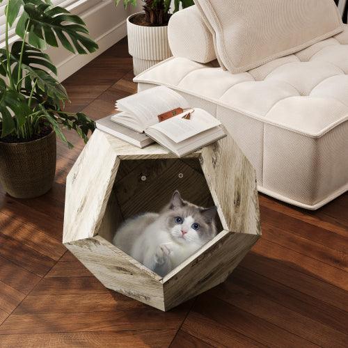 25.98'' Modern Pet Furniture Cat Carrier, Sofa Side Table, Planter MDF Multifunctional Furniture, Burmese Sumac-Parc Decor