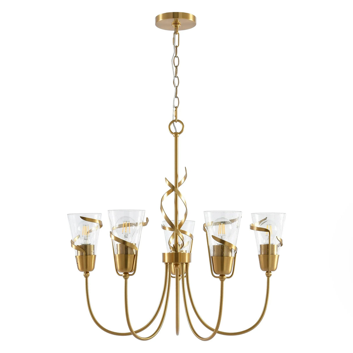 26 Inch Uriah 5-Light Golden Chandelier