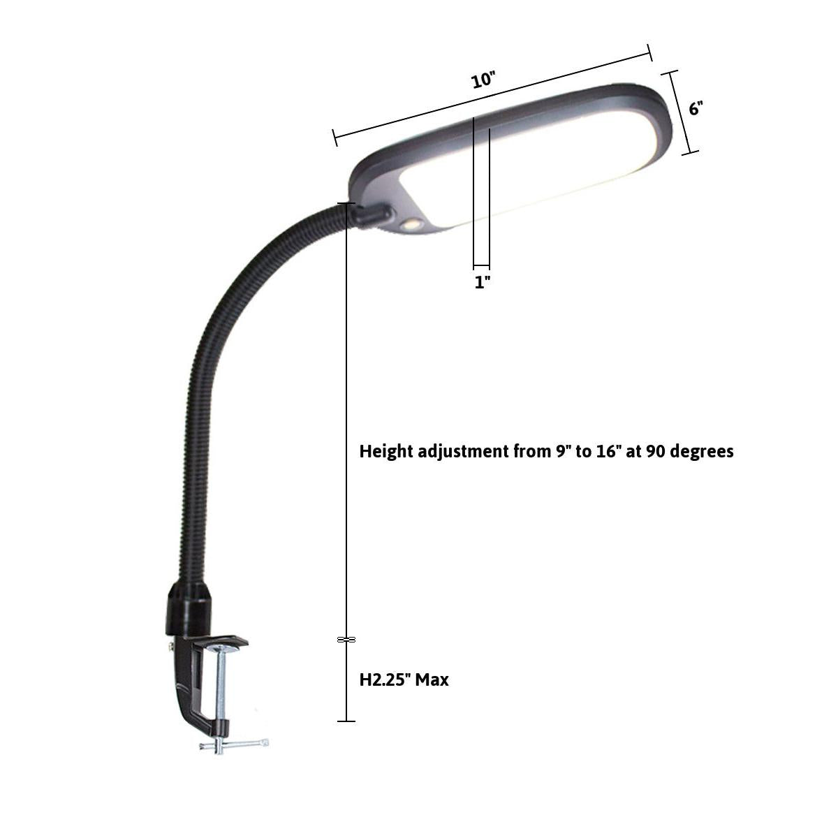 26"H Clamp-on LED Bright Reader Desk Lamp
