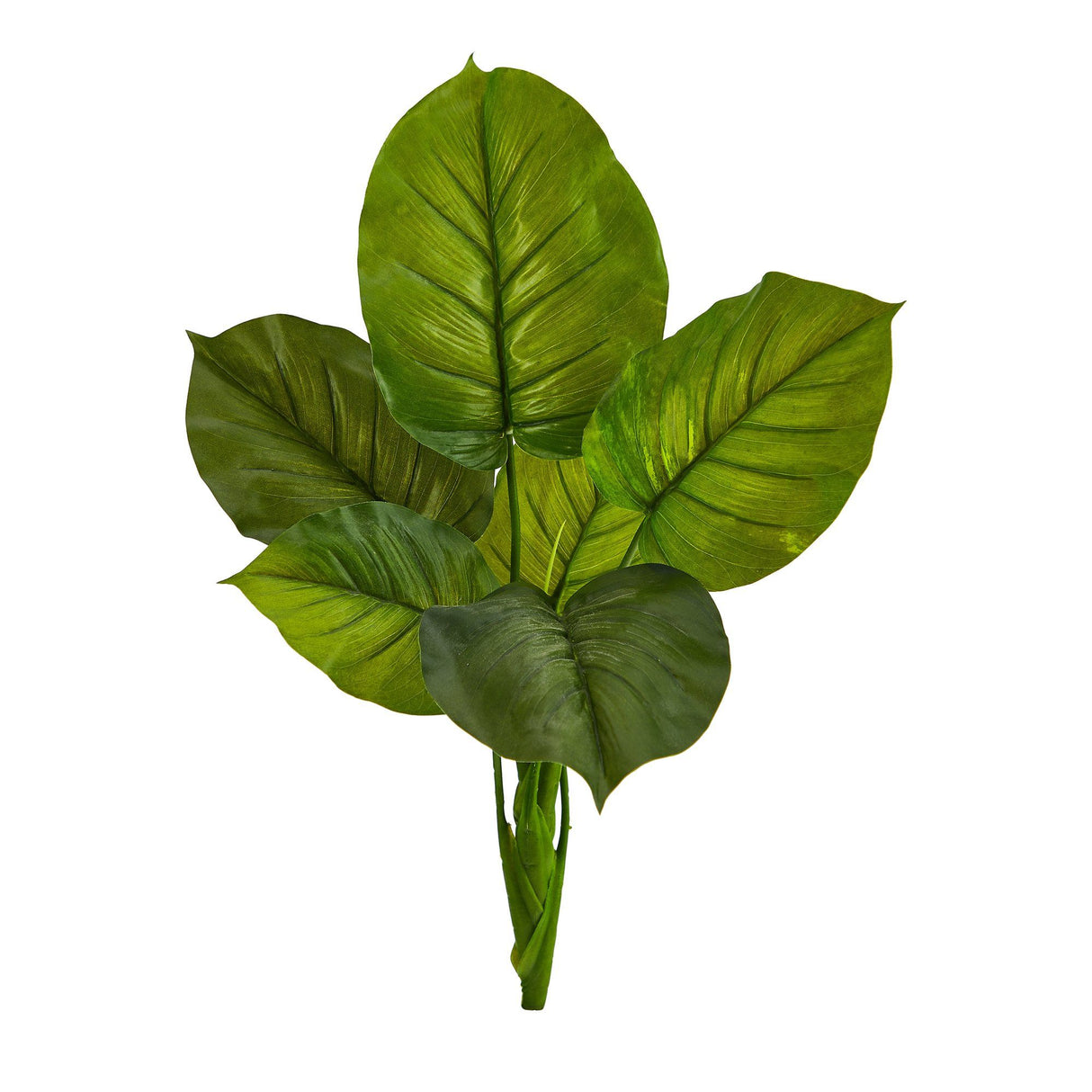 27” Large Philodendron Leaf Artificial Bush Plant (Set of 4)-Parc Decor