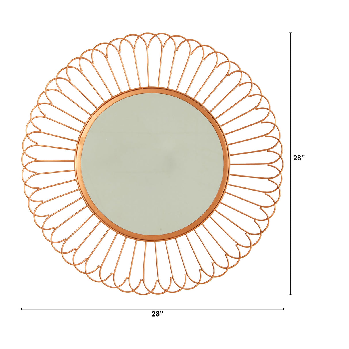 28” Starburst Mirror Wall Decor-Parc Decor