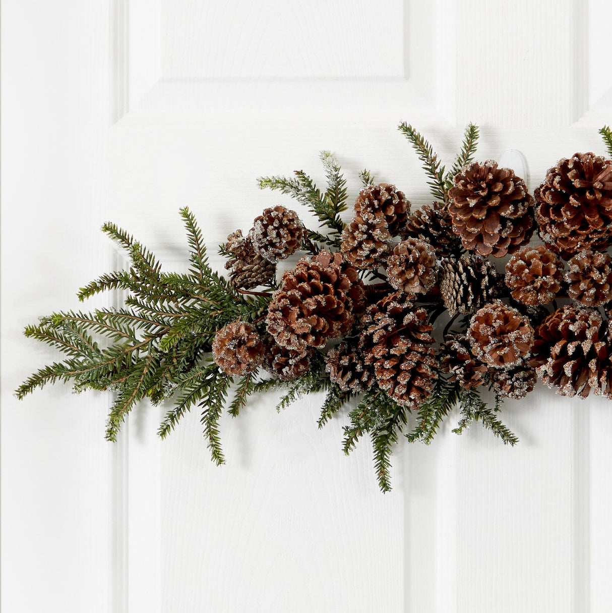 28” Iced Pine Cone Swag-Swag-Parc Decor