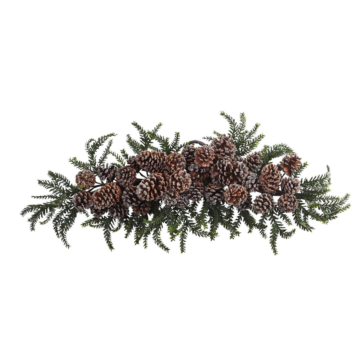 28” Iced Pine Cone Swag-Swag-Parc Decor