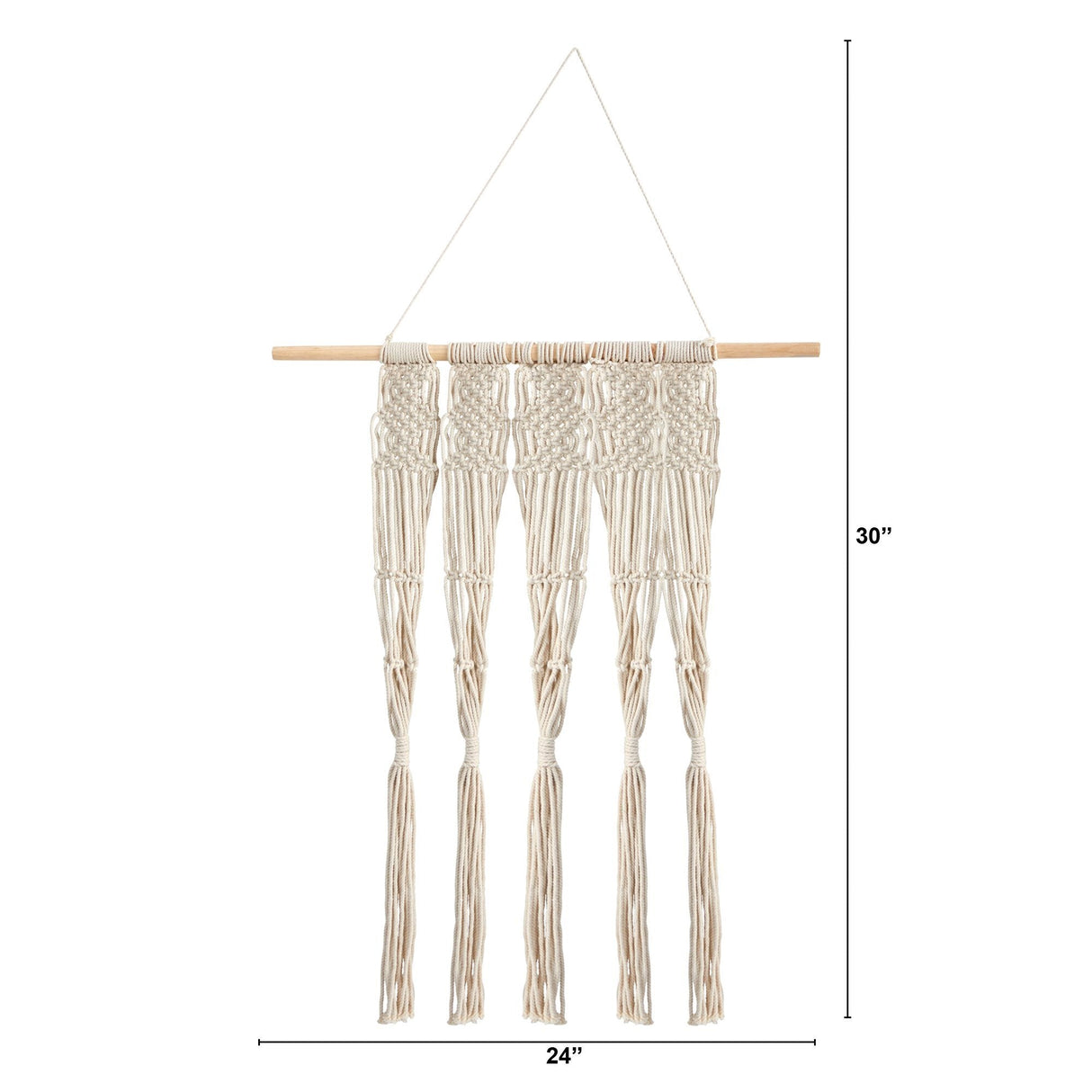 2.5’ x 2’ Hand Woven Macrame Wall Hanging Decor-Wall Decor-Parc Decor