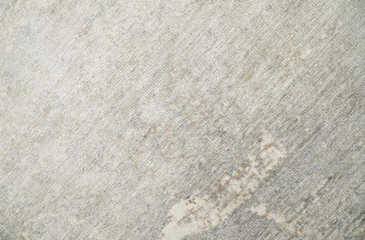 2x4 Hand Knotted Ivory and Beige Modern rug made with Art Silk| N8624-Area Rug-Parc Decor