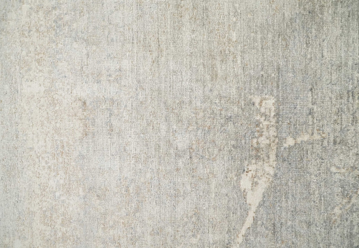 2x4 Hand Knotted Ivory and Beige Modern rug made with Art Silk| N8624-Area Rug-Parc Decor