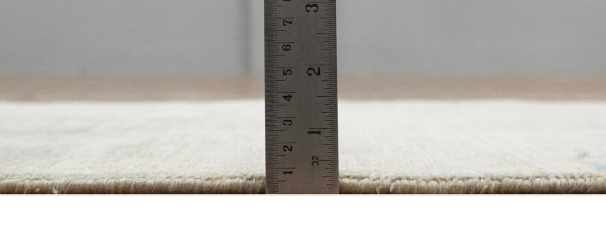 2x4 Hand Knotted Ivory and Beige Modern rug made with Art Silk| N8624-Area Rug-Parc Decor