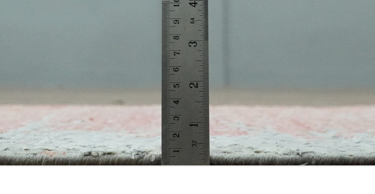 2x4 Modern Abstract Peach and Gray Rug made with Art Silk| N4024-Area Rug-Parc Decor