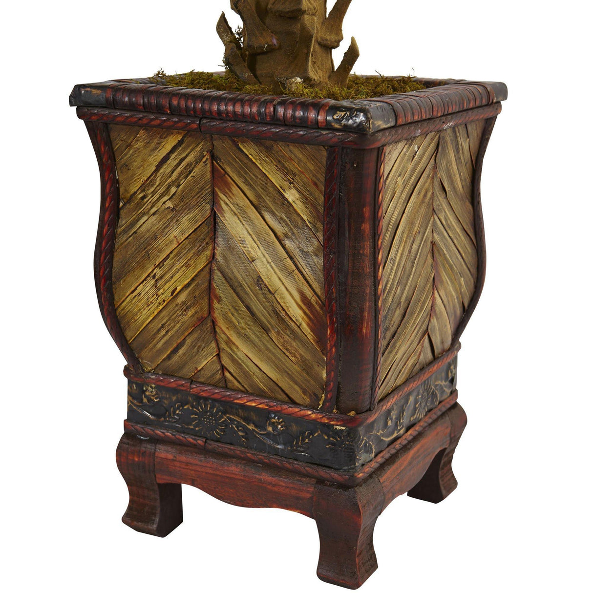 3’ Cycas Tree in Wood Planter-Parc Decor