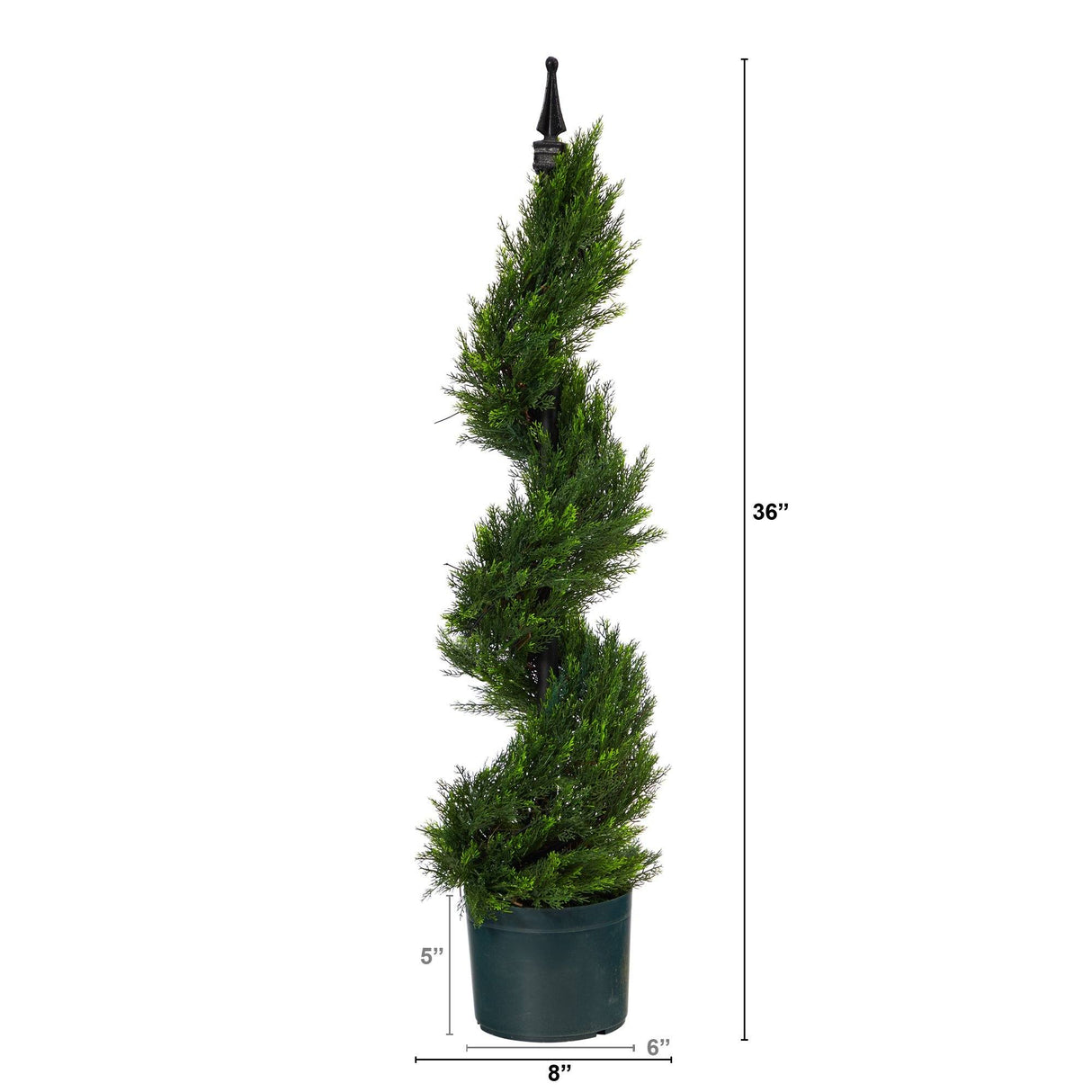 3' Cypress Spiral Topiary Artificial Tree-Parc Decor