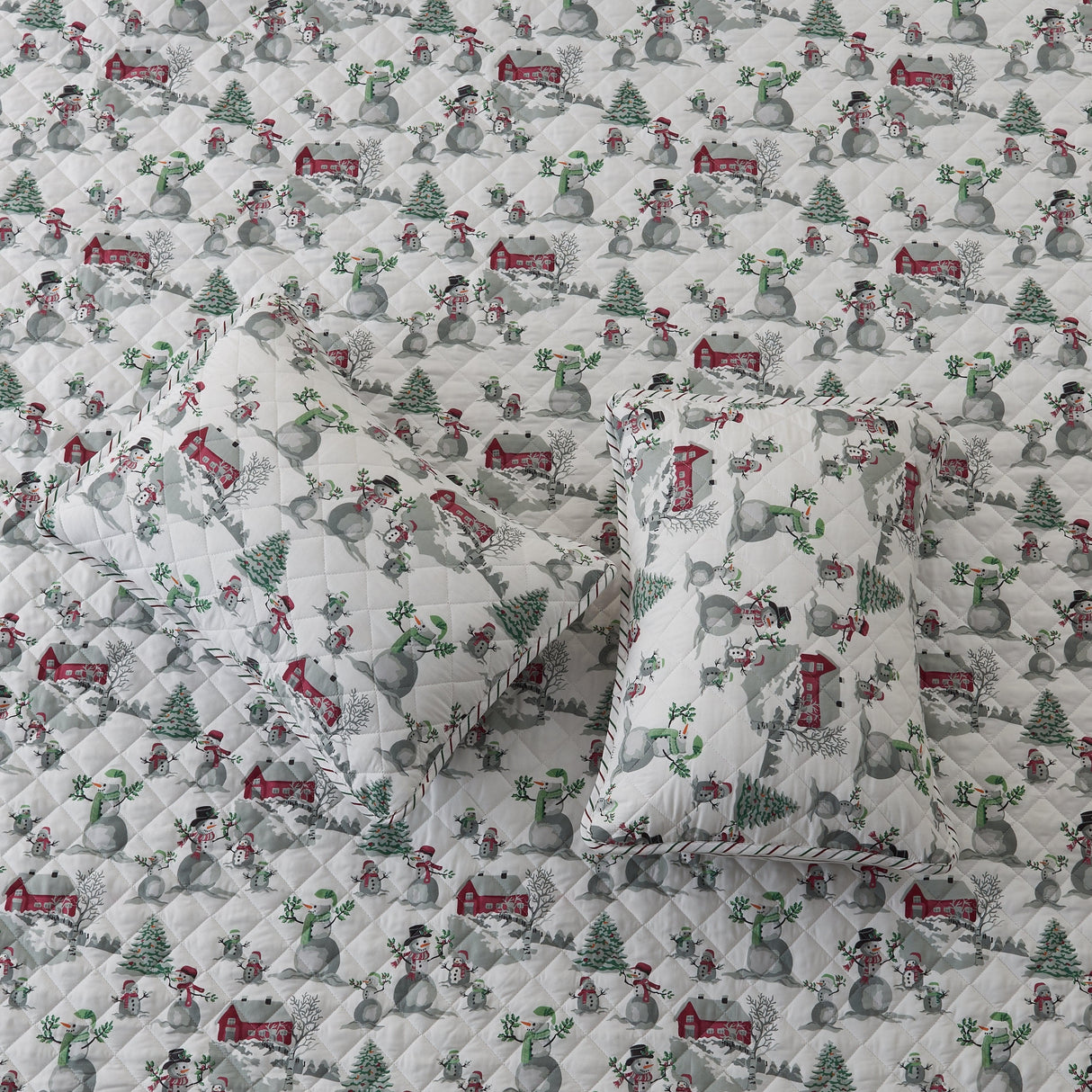 3 Piece Holiday Printed Quilt - Alfie Collection-Parc Decor