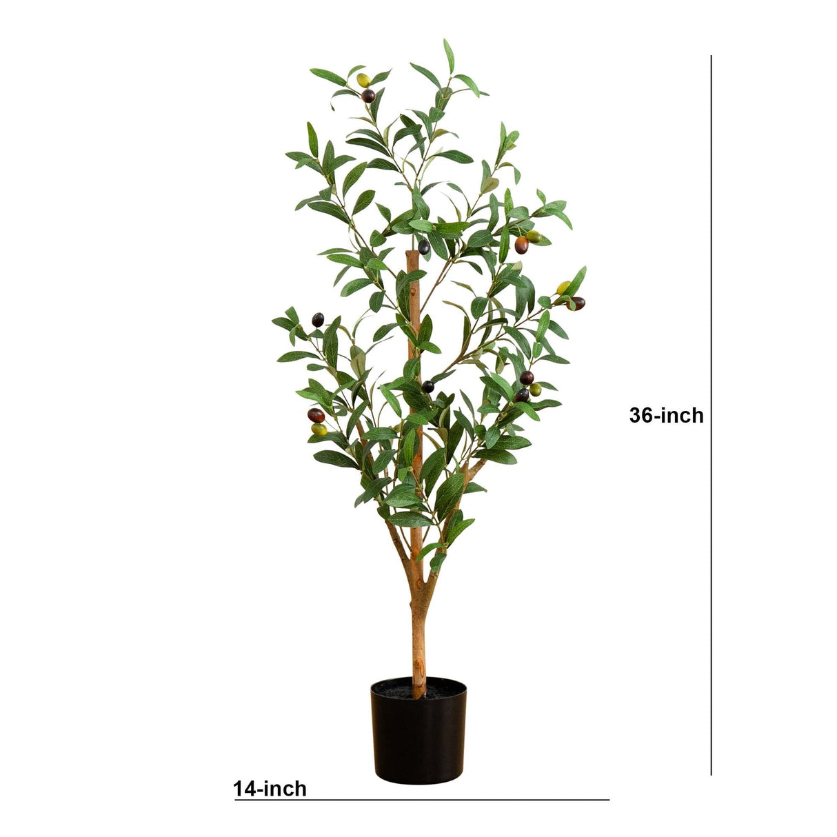 3’ Artificial Olive Tree with Natural Trunk-Tree-Parc Decor