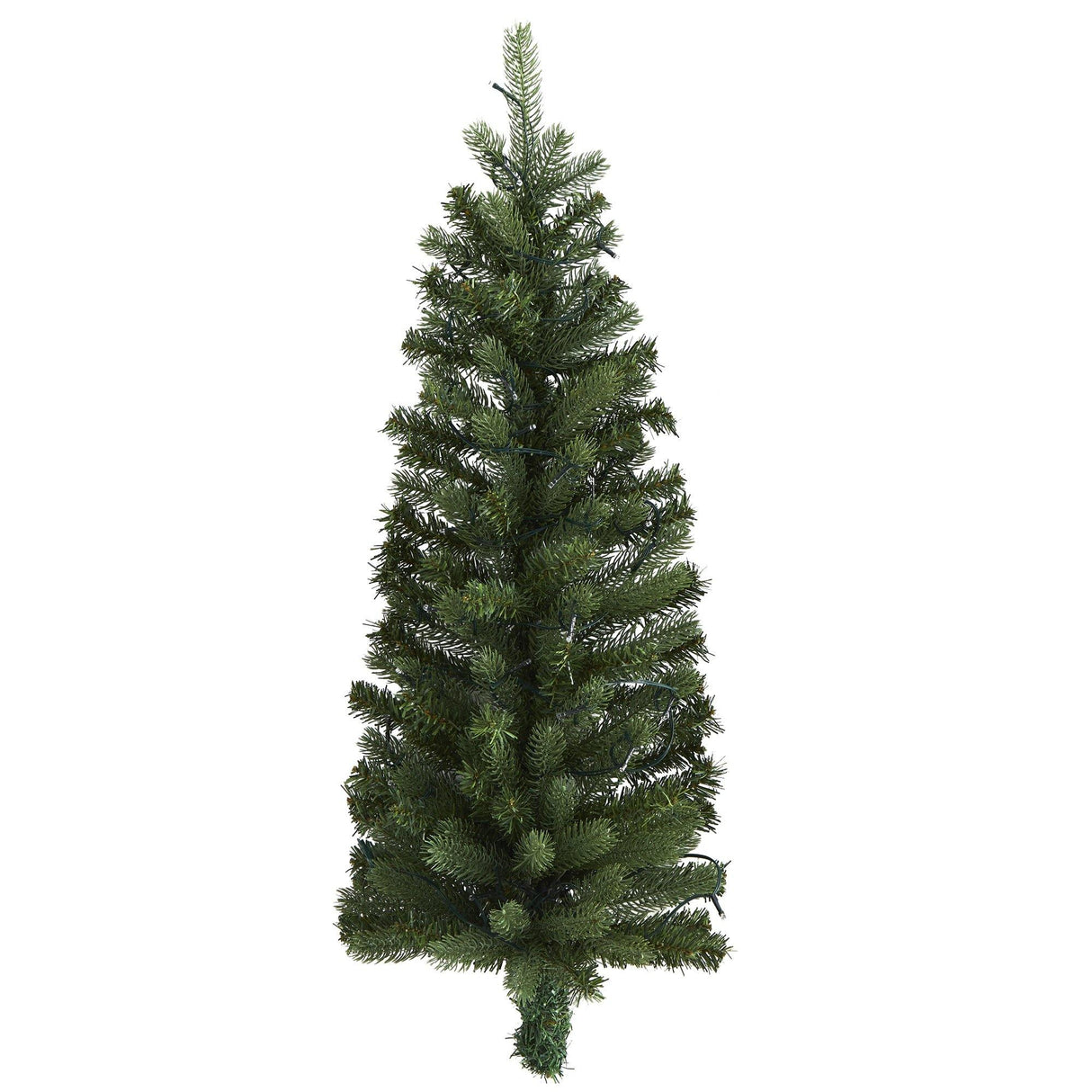 3' Flat Back Wall Hanging Artificial Christmas Tree with 35 Clear LED Lights-Christmas Tree-Parc Decor