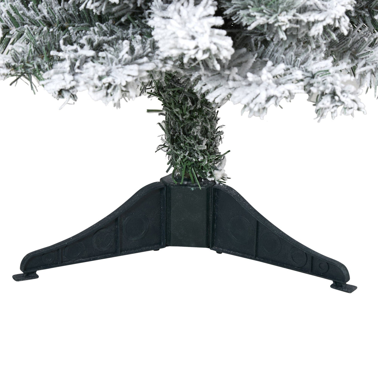 3' Flocked Rock Springs Spruce Artificial Christmas Tree with 50 Clear LED Lights-Christmas Tree-Parc Decor