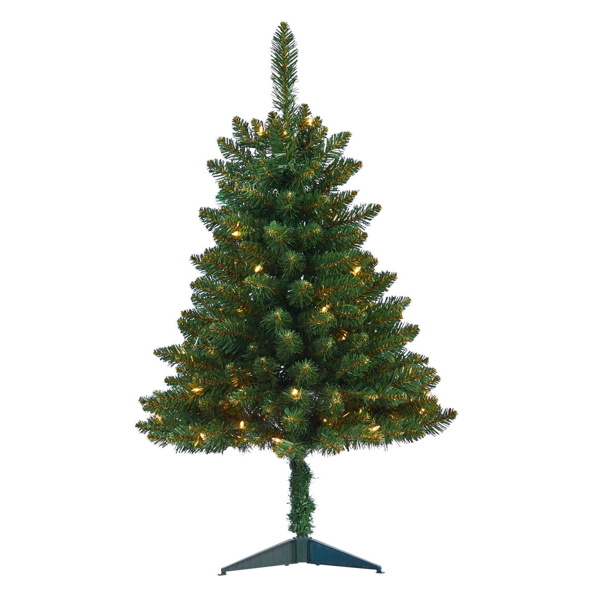 3’ Northern Rocky Spruce Artificial Christmas Tree with 50 Clear Lights and 154 Bendable Branches-Christmas Tree-Parc Decor