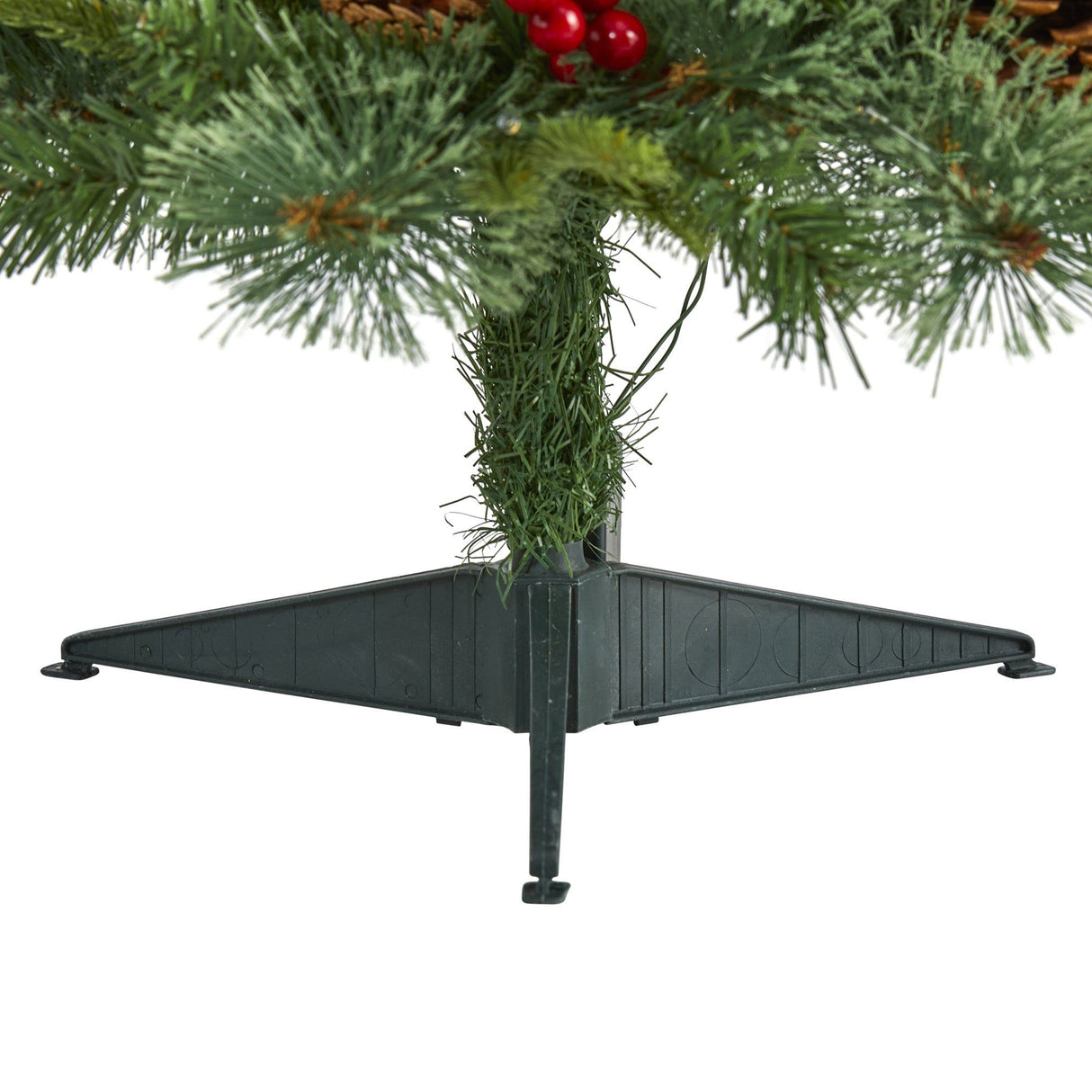 3’ Norway Mixed Pine Artificial Christmas Tree with 50 Clear LED Lights, Pine Cones and Berries-Christmas Tree-Parc Decor