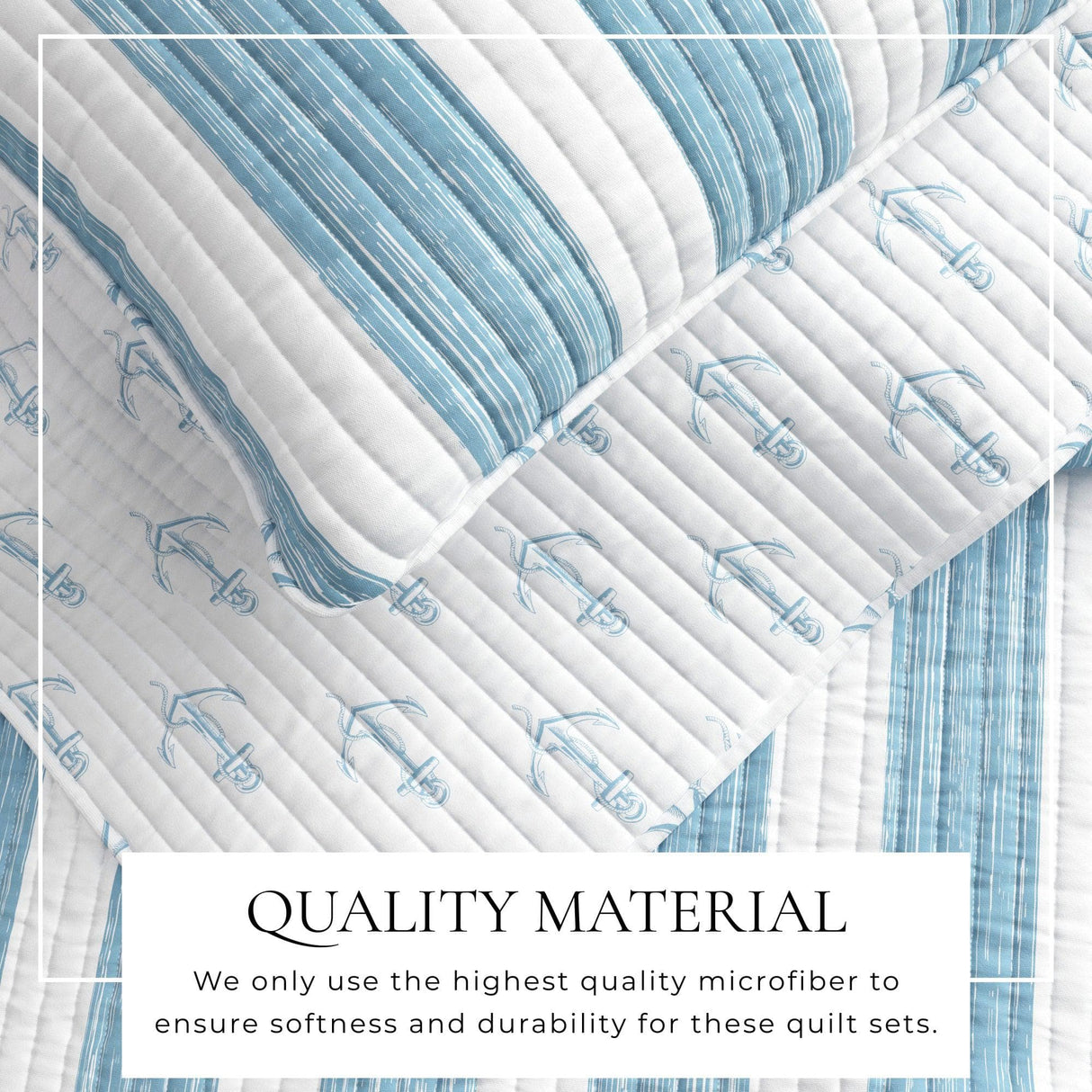 3-Piece Coastal Quilt - Casco Bay Collection-Quilts & Comforters-Parc Decor