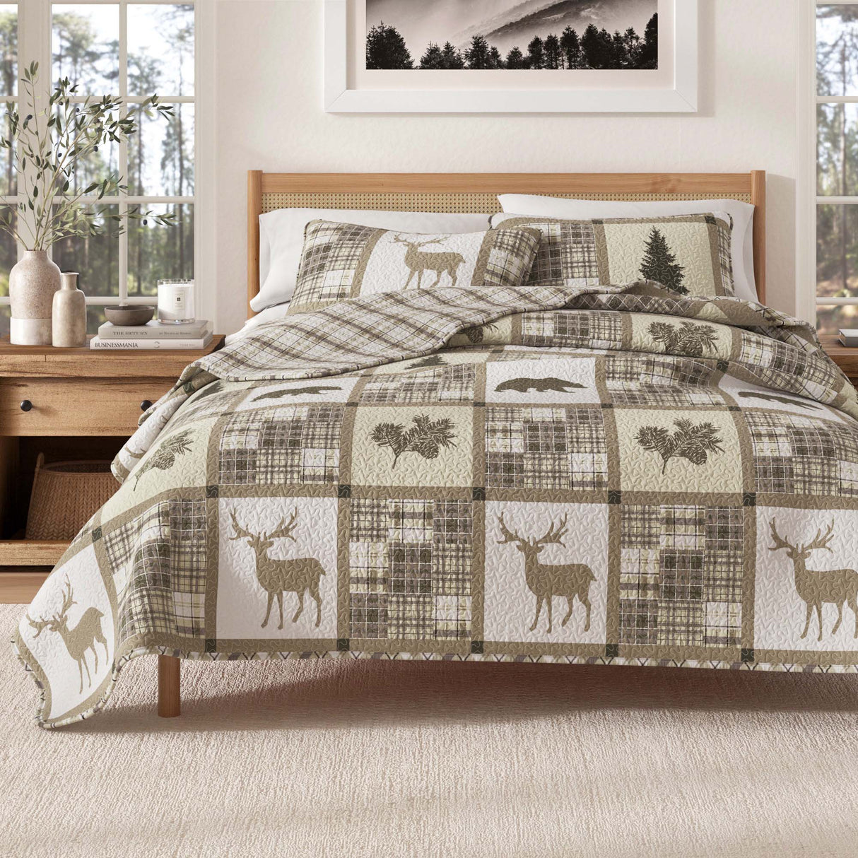 3-Piece Lodge Quilt - Stonehurst Collection-Quilts-Parc Decor