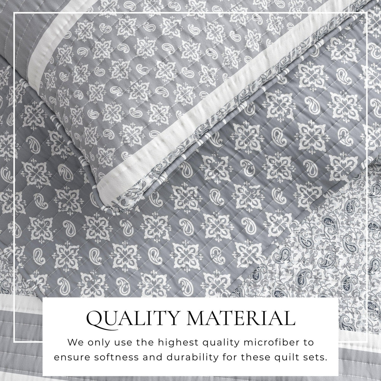 3-Piece Stripe Quilt - Kadi Collection-Quilts & Comforters-Parc Decor