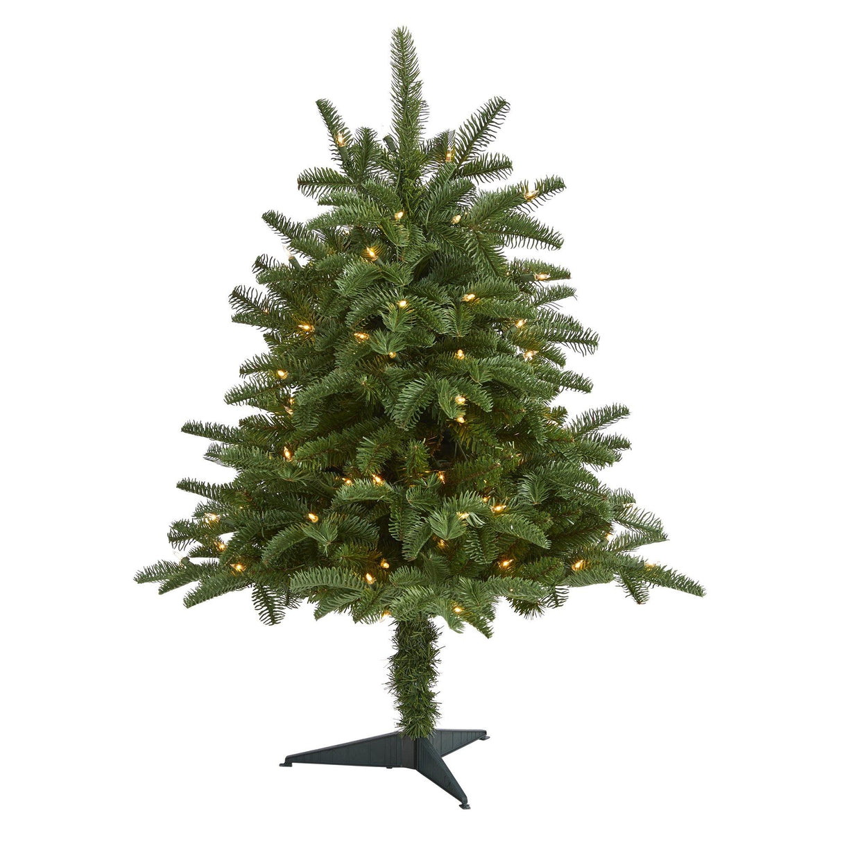 3’ South Carolina Spruce Artificial Christmas Tree with 100 White Warm Light and 458 Bendable Branches-Christmas Tree-Parc Decor