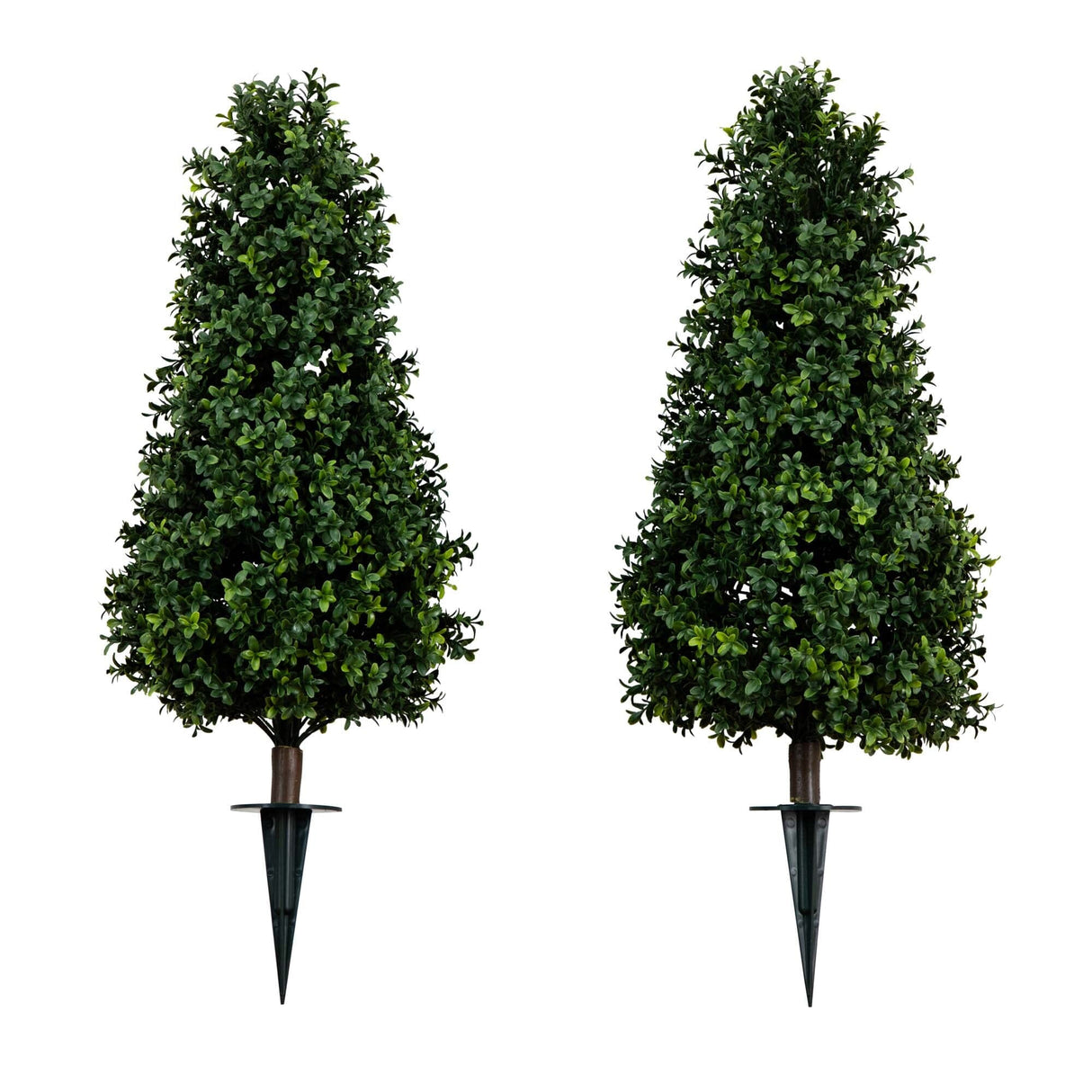 3' UV Resistant Artificial Boxwood Plant with Integrated Ground Stake (Indoor/Outdoor) - Set of 2-Plant-Parc Decor