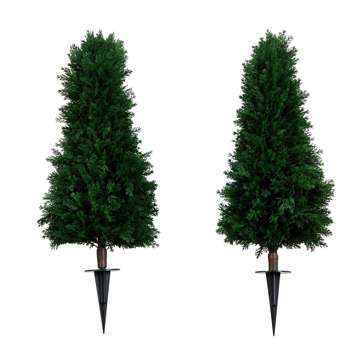 3' UV Resistant Artificial Cedar Plant with Integrated Ground Stake (Indoor/Outdoor) - Set of 2-Plant-Parc Decor