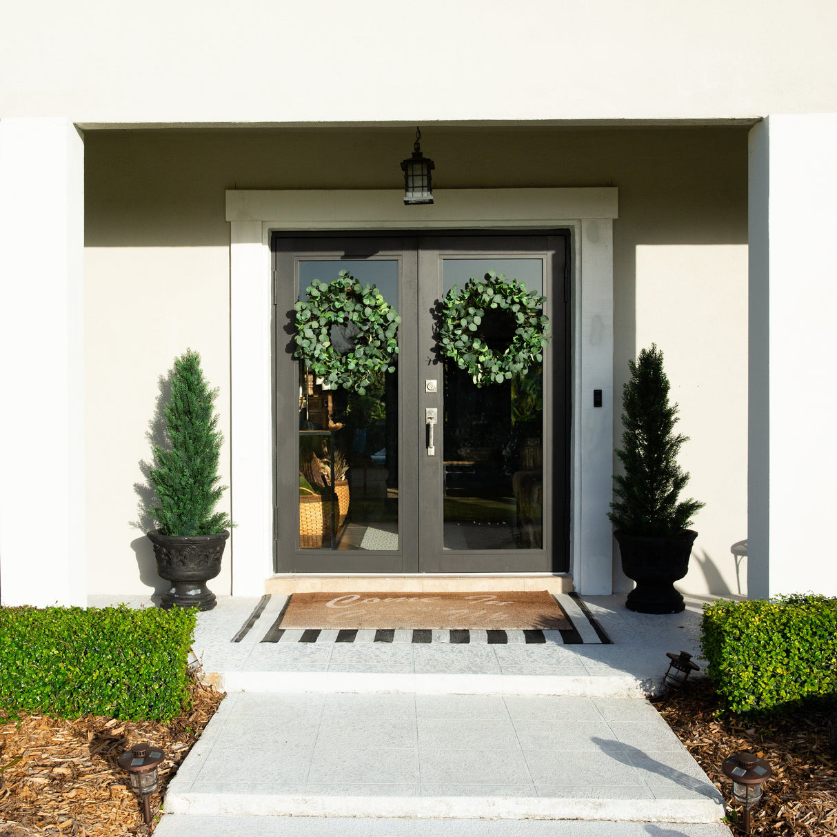 30” Artificial Eucalyptus Wreath-Wreath-Parc Decor