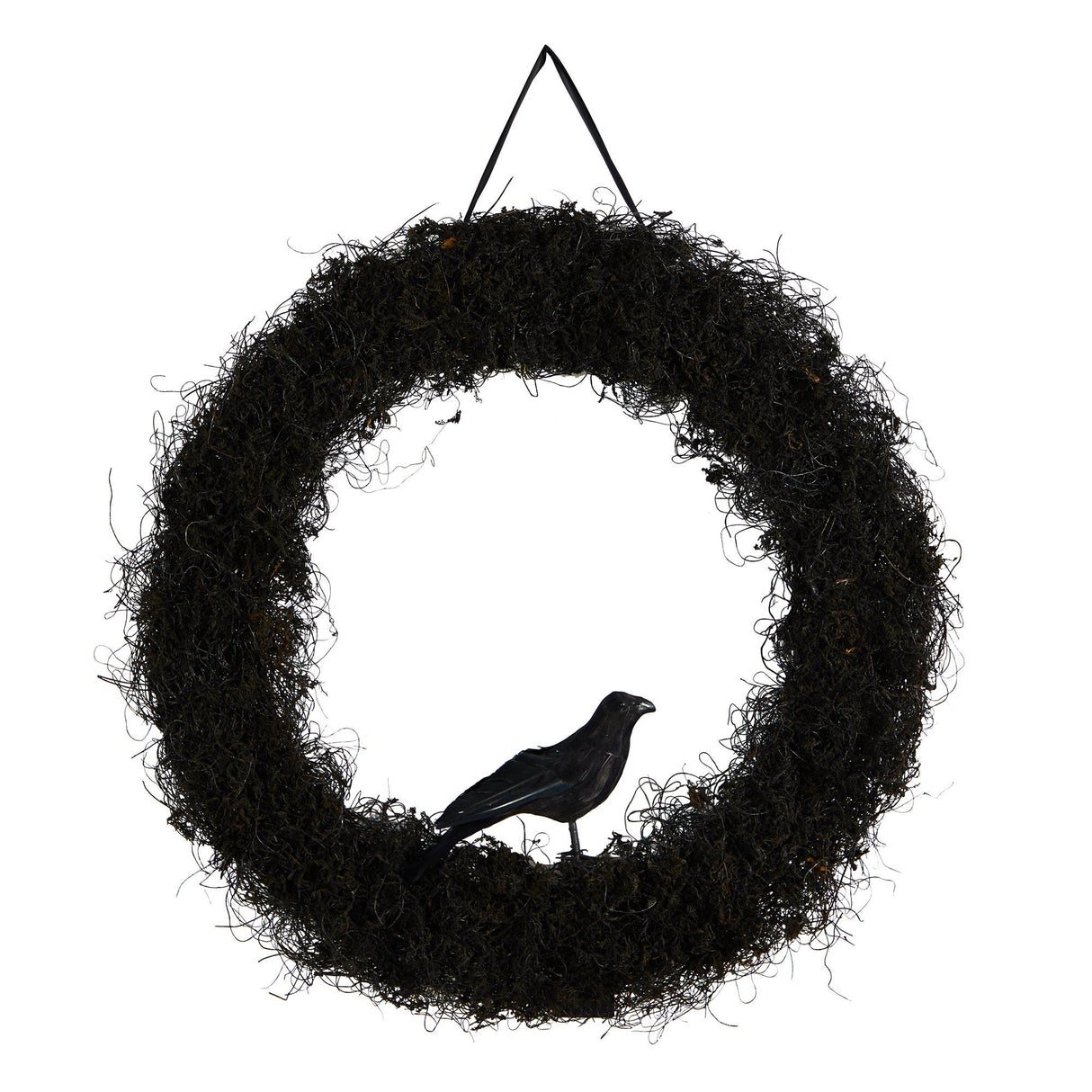 30” Halloween Black Raven Twig Wreath-Wreath-Parc Decor