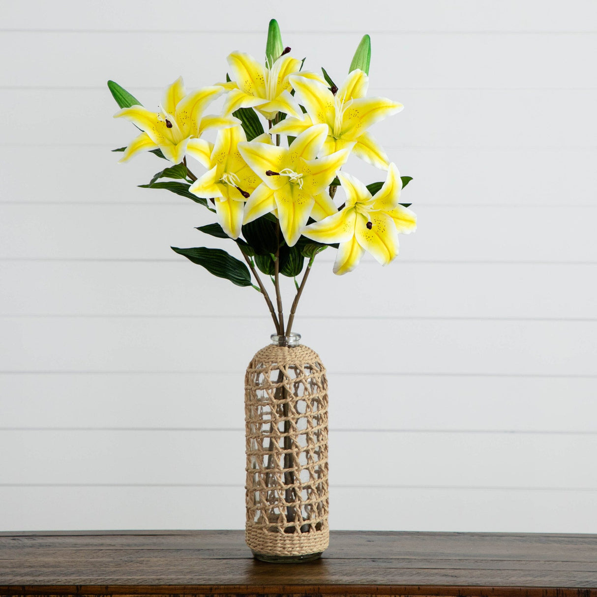 31" Artificial Lily Flower Stems - Set of 3-Stem-Parc Decor