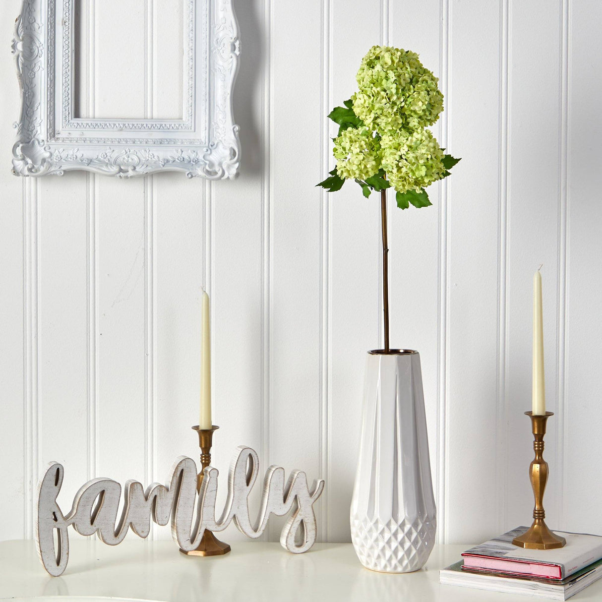 33” Snowball Hydrangea Artificial Flower (Set of 2)-Stem-Parc Decor