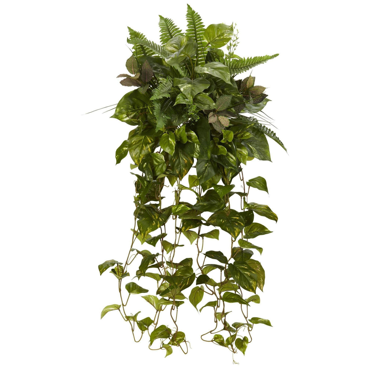 36” Mixed Greens Hanging Artificial Plant (Set of 2)-Parc Decor