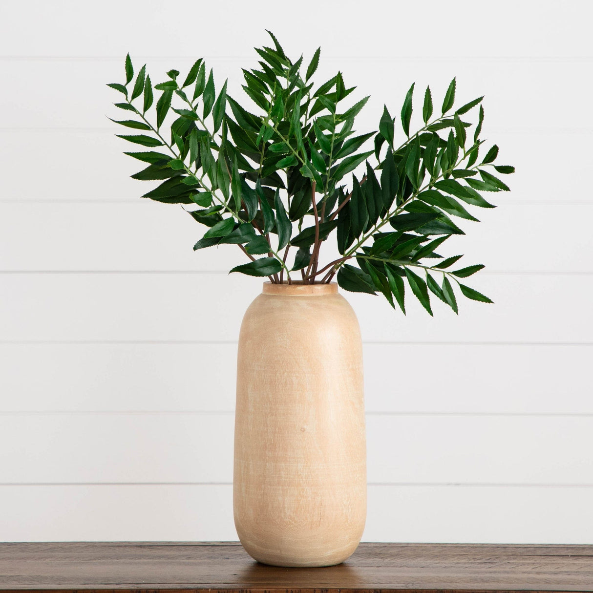 38" Artificial Palmate Fern Stems - Set of 3-Stem-Parc Decor