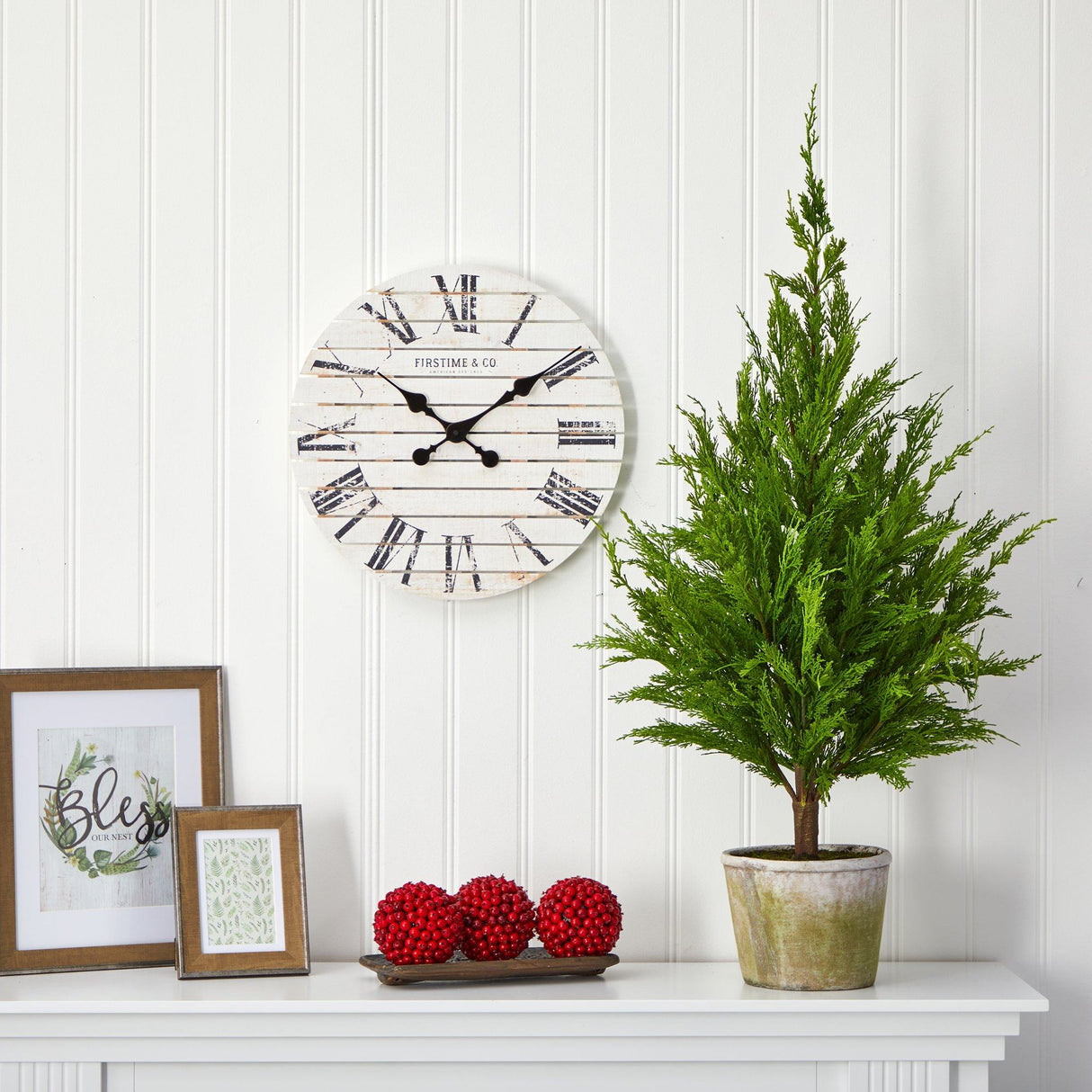 3.5’ Cedar Pine “Natural Look” Artificial Tree in Decorative Planter-Parc Decor