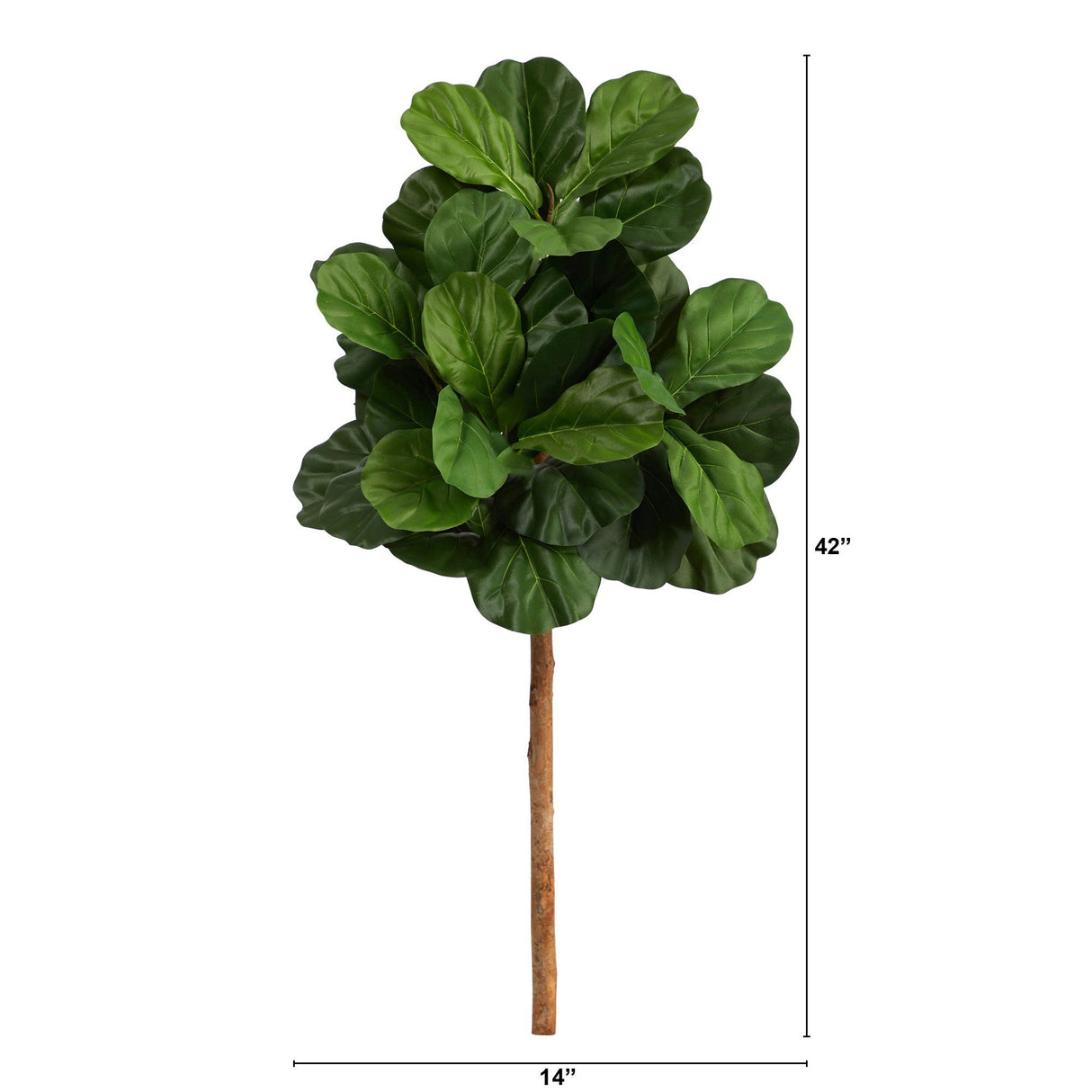 3.5' Fiddle Leaf Artificial Tree (No Pot)-Parc Decor