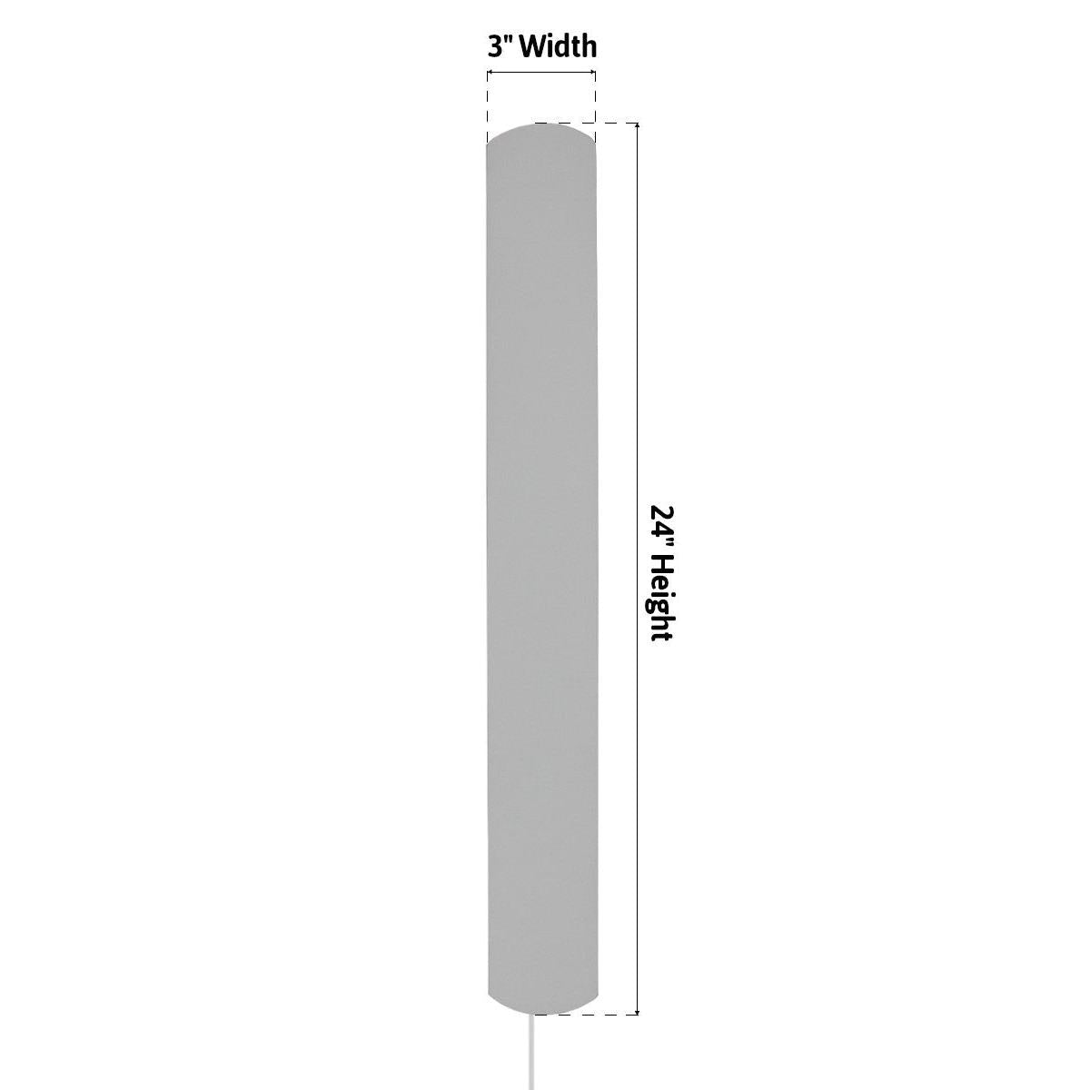 3"W Solid Wood Hover Plank Corner/Wall Accent Light Plug-In Almond Finish by Home Concept