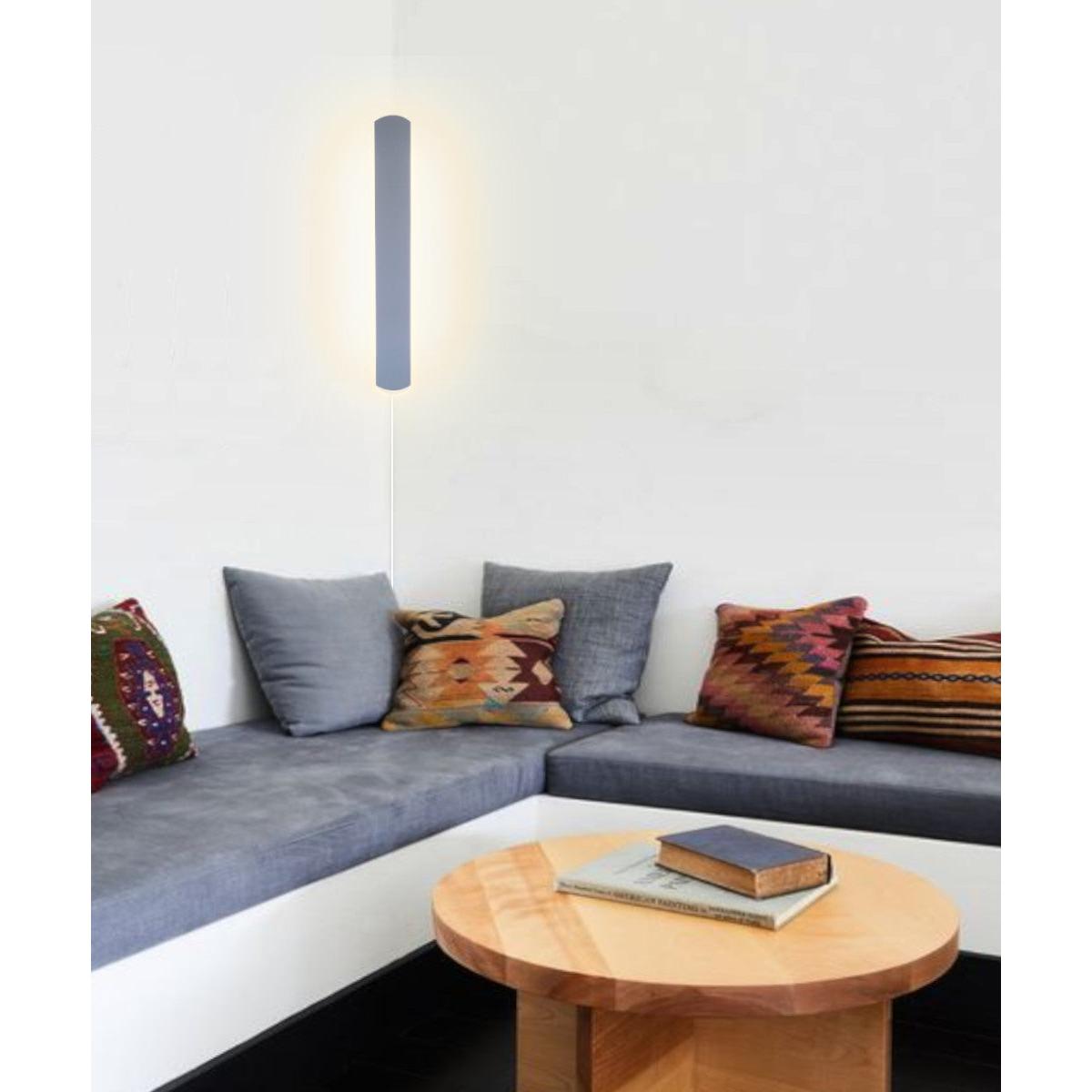 3"W Solid Wood Hover Plank Corner/Wall Accent Light Plug-In Almond Finish by Home Concept