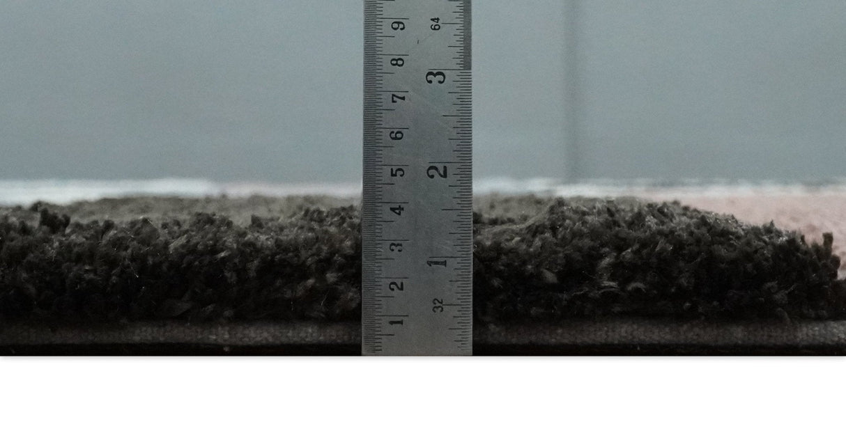 3x5, 4x6 and 5x7 Hand Woven Shag Ivory. Charcoal and Peach Art Silk Soft Viscose Area Rug-Area Rug-Parc Decor