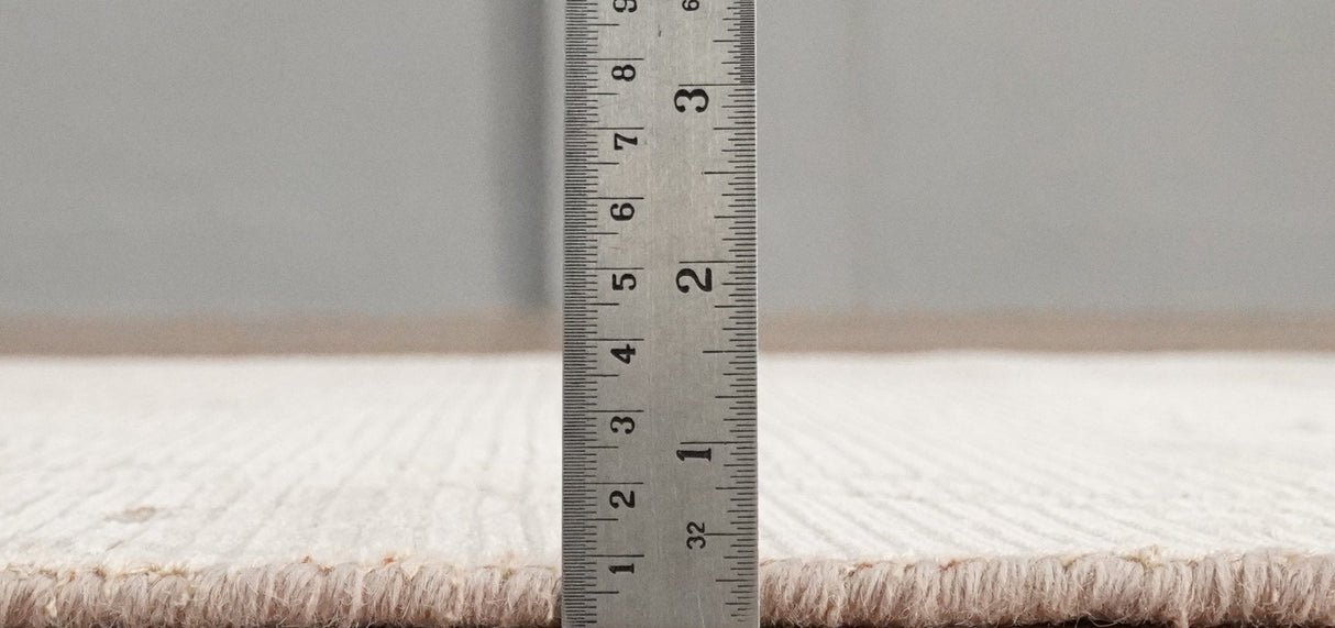 3x5 Hand Woven and Carved Beige and Peach Floral Art Silk Rug | KNT12-Area Rug-Parc Decor